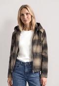 Brown Check Hooded Jacket image