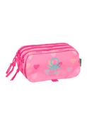 Benetton Heart Large Triple Pencil Case