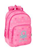 Benetton Hearts Large Double Backpack
