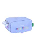 Benetton Lila Large Triple Pencil Case