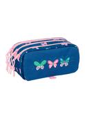 Blackfit8 Mariposas Large Triple Pencil Case