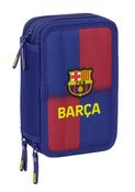 F.C.BARCELONA 1st Team Small Triple 37pc Filled Pencil Case