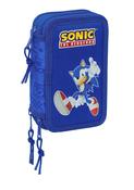 Sonic The Hedgehog Small Triple 37pc Filled Pencil Case