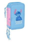 Disney Stitch Bright Small Triple 37pc Filled Pencil Case