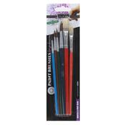 Icon Card of 6 Assorted Size Paint Brushes