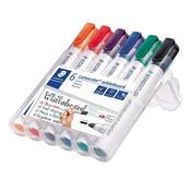 Staedtler - Lumocolor Whiteboard Marker - Bullet Tip - Box of 6 - Assorted Colours