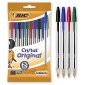 ■ BIC - Cristal Original Ballpoint Pens - Assorted Colours - Pack of 10
