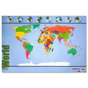 Clever Kidz Wall Chart - Map Of The World image
