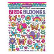 ■ Notebook Doodles - Birds, Blooms and Butterflies - Colouring &amp; Activity Book image