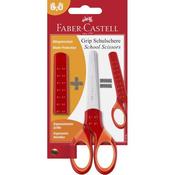 Faber-Castell - Grip School Scissors Red With Blade Protector Bc image