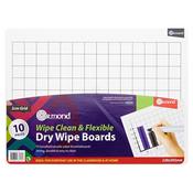Ormond Dry Erase Boards Set Of 10 - 2cm Grid