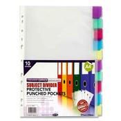 Premier Office Subject Divider Punched Pockets - 10 Part