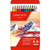 Caran d'Ache - Box of 12 Supracolor Aquarelle Colour Pencils image