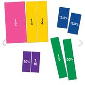 Double-Sided Magnetic Fraction Squares - Set 51