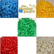Number Board Pegs 5 Colour Pack