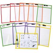 Reusable Wipe-Off Learning Pockets - Pack of 10