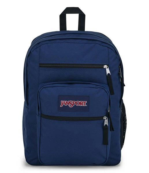JanSport Backpack Navy 34L with Zipper, Pocket, Shoulder Straps, Water Bottle Pocket, Handle