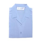 Sky Blue Short Sleeve Revere Blouse (Single Pack) - 10/11 Years (32") image