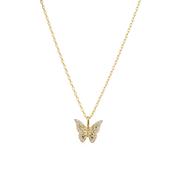 Butterfly Necklace Gold image