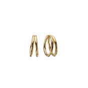 Twin Hoops Gold image