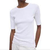 Fitted Rib Tee White