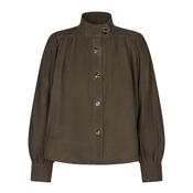 Zonie Suede Jacket Black Olive image
