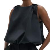Valentina Knotted Shoulder Top Black image