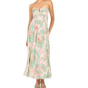 Long Dress Carla Green Petal