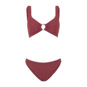 Julia Gold Hoop Metallic Rosewood Bikini