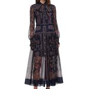 Navy Georgette Midi Dress image
