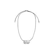 Pebble Necklace Silver Black image