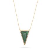 Triangle Pendant Necklace Malachite image