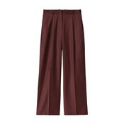 Relaxed Burgundy Wool Trousers