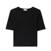 Fitted Rib Tee Black