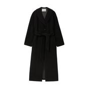 Black Single-Breasted Wool Coat image