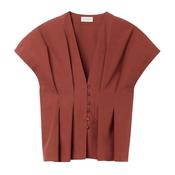 Cinched Cotton Top Red image