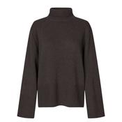 Alpha Knit T Neck Brown image