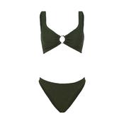 Julia Gold Hoop Metallic Khaki Bikini image
