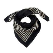 Cashmere Striped Scarf Black image