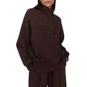 Bronya Coffee Marl Button Sweat image