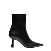 Vivi Black Leather Ankle Boots image