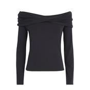 Aaliyah Black Off-The-Shoulder Top
