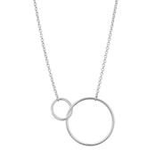 Double Circle Necklace Silver image