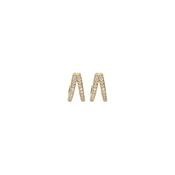 Pave V Huggie Gold image