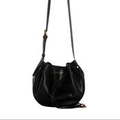 River Crossbody Bag Black Leather