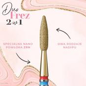 Nail drill bits in the shape of a long flame with embankment 2in1 DuoFrez IQNAILS 34