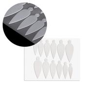 Combo system dual form silicone molds for french long spike 12 pcs