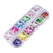Nail art confetti in a cassette, decoration no. 77, 12 pcs. image