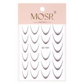Gradient French nail stickers self-adhesive french ombre smile line brown SD-1931 approx. 23pcs.