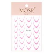 Gradient French nail stickers self-adhesive french ombre smile line light pink SD-1930 approx. 23pcs. image